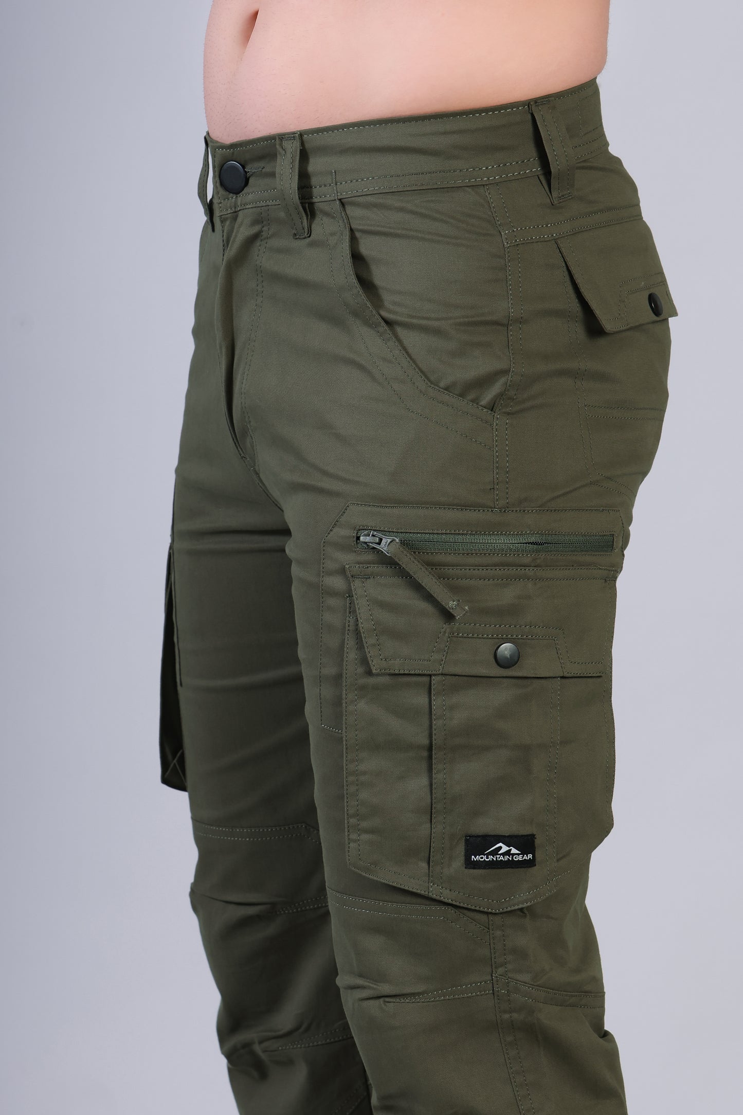 Men’s Premium 7-Pocket Cargo Pants – Buttoned Pocket Edition Olive