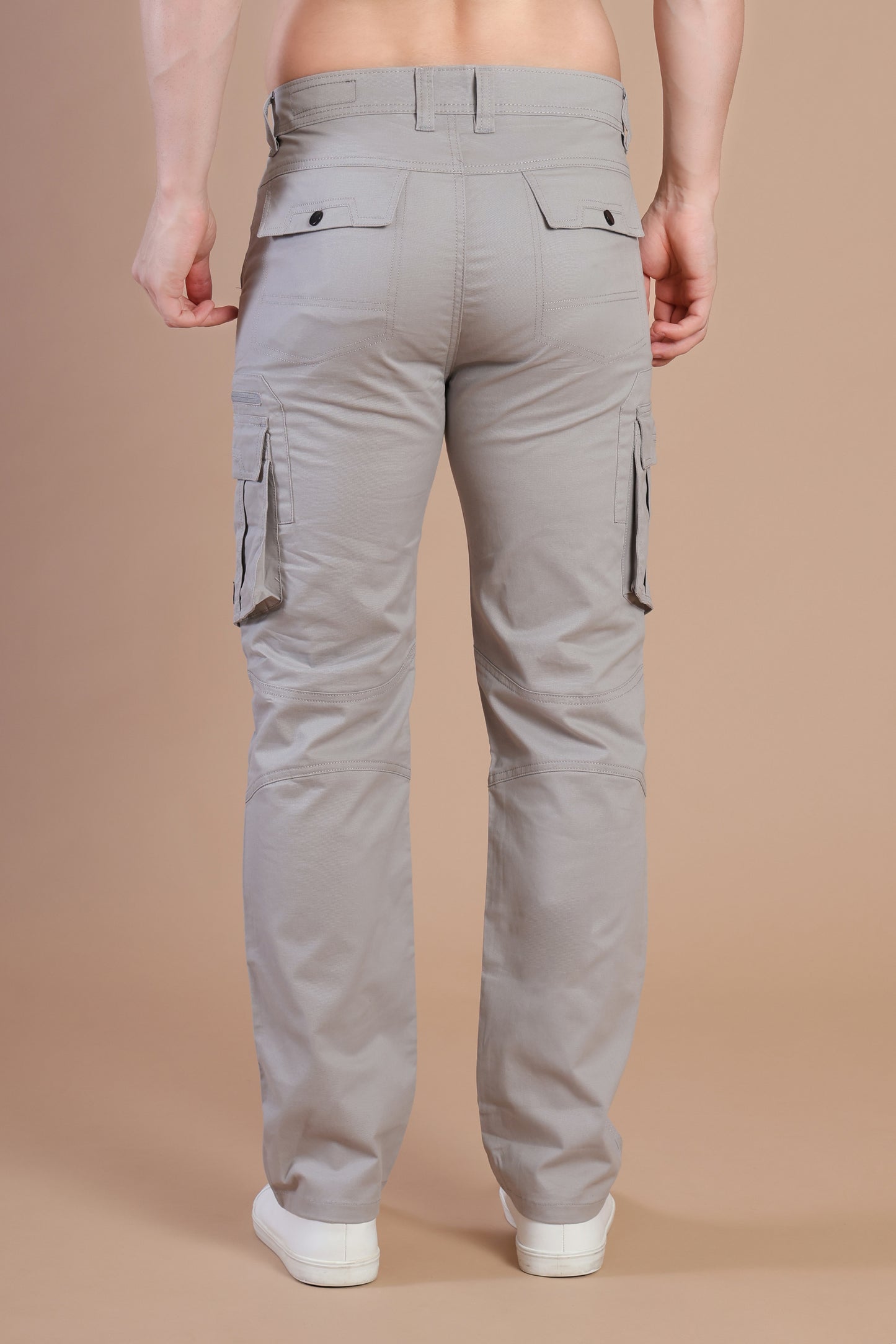 Men’s Premium 7-Pocket Cargo Pants – Buttoned Pocket Edition Creamy