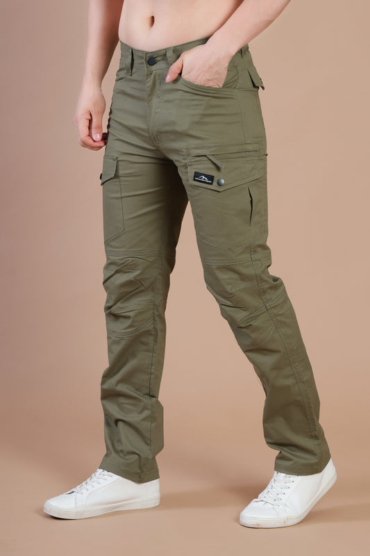 Multi-Pocket Outdoor Cargo Pants – Rugged Style Olive