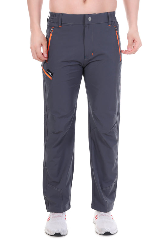 Lightweight Stretch Trekking Pant (Dark Grey with Orange Zips)
