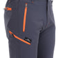 Lightweight Stretch Trekking Pant (Dark Grey with Orange Zips)