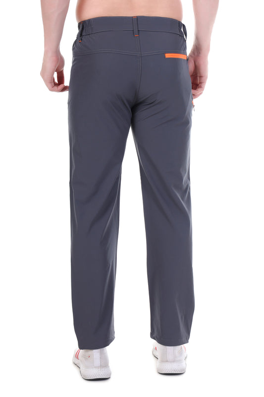 Lightweight Stretch Trekking Pant (Dark Grey with Orange Zips)