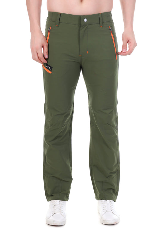 Lightweight Stretch Trekking Pant (Olive with Orange Zips)