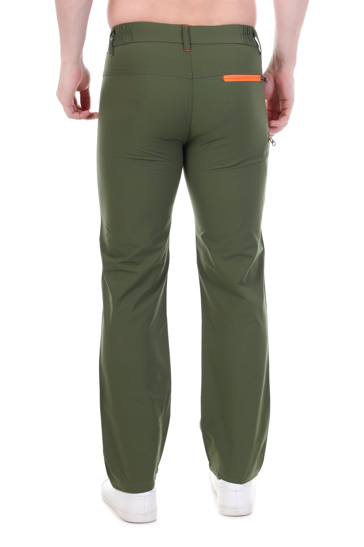 Lightweight Stretch Trekking Pant (Olive with Orange Zips)
