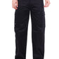 Men’s Loose Fit Classic Cargo Pants – Black