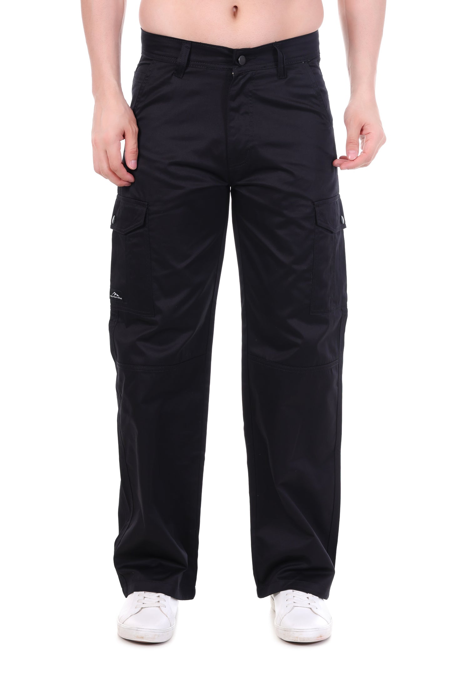 Men’s Loose Fit Classic Cargo Pants – Black