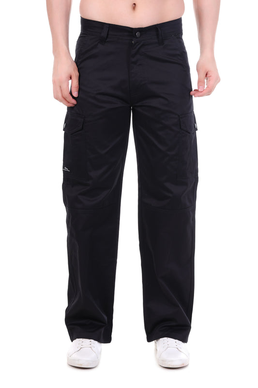 Men’s Loose Fit Classic Cargo Pants – Black
