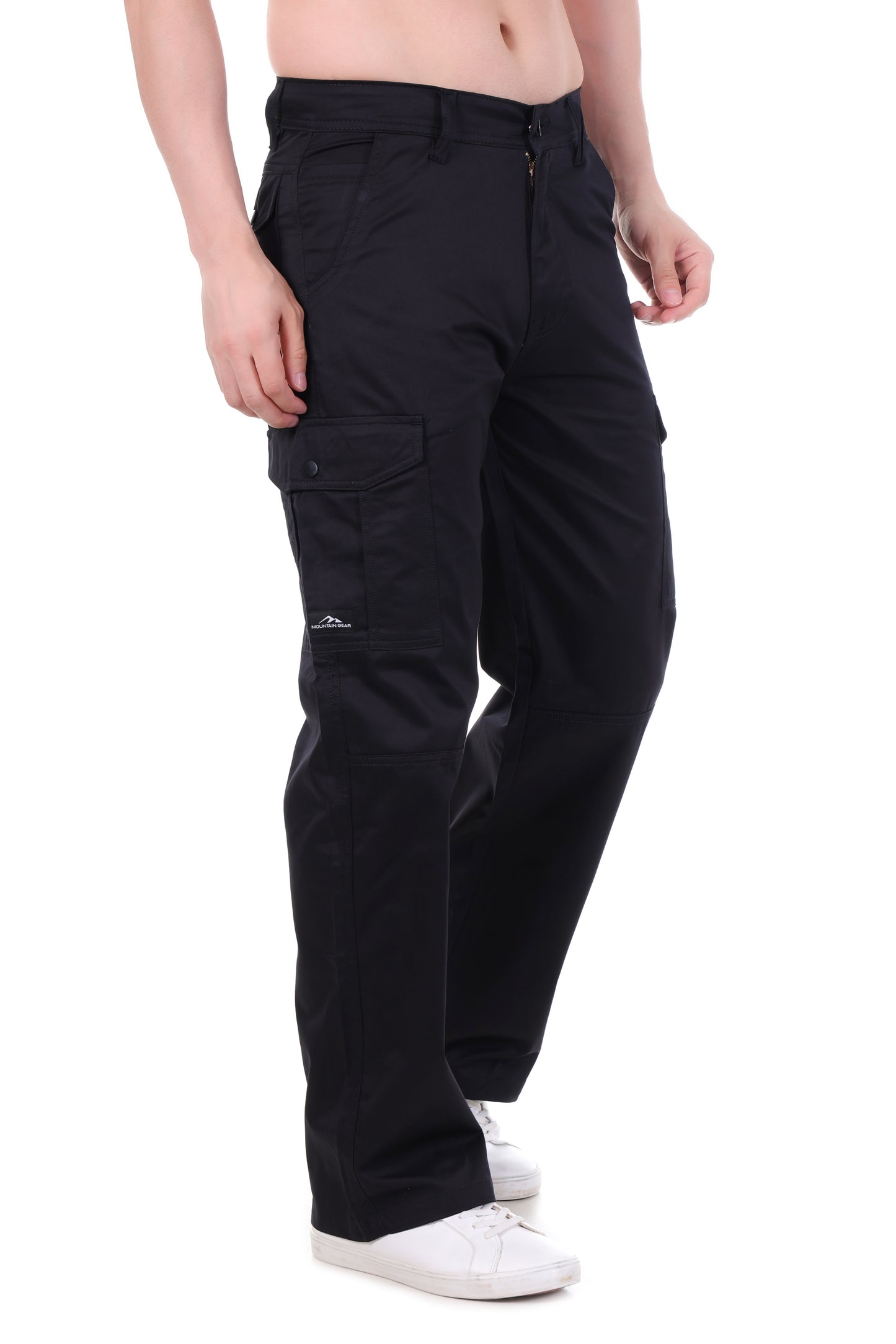 Men’s Loose Fit Classic Cargo Pants – Black