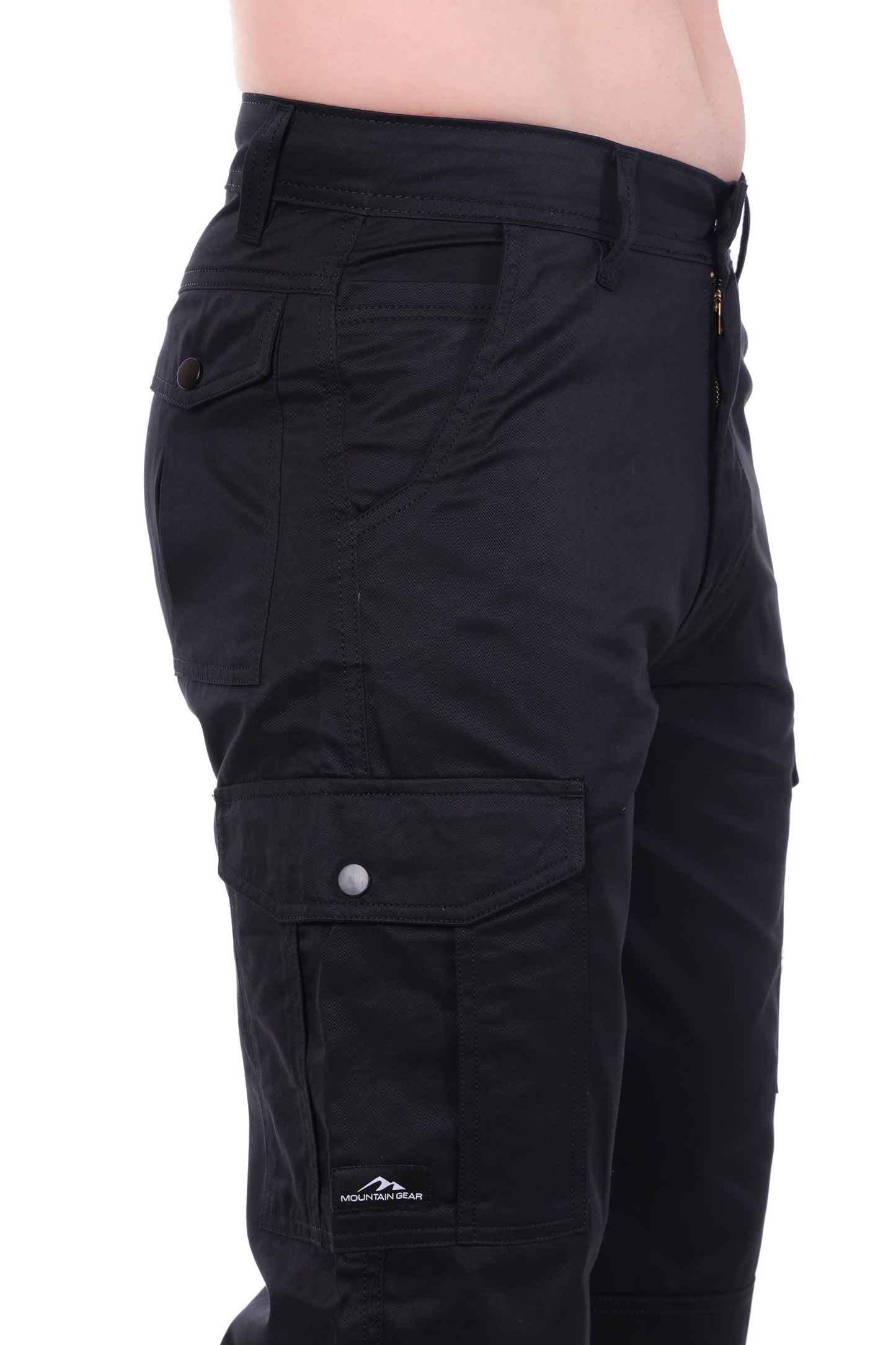 Men’s Loose Fit Classic Cargo Pants – Black