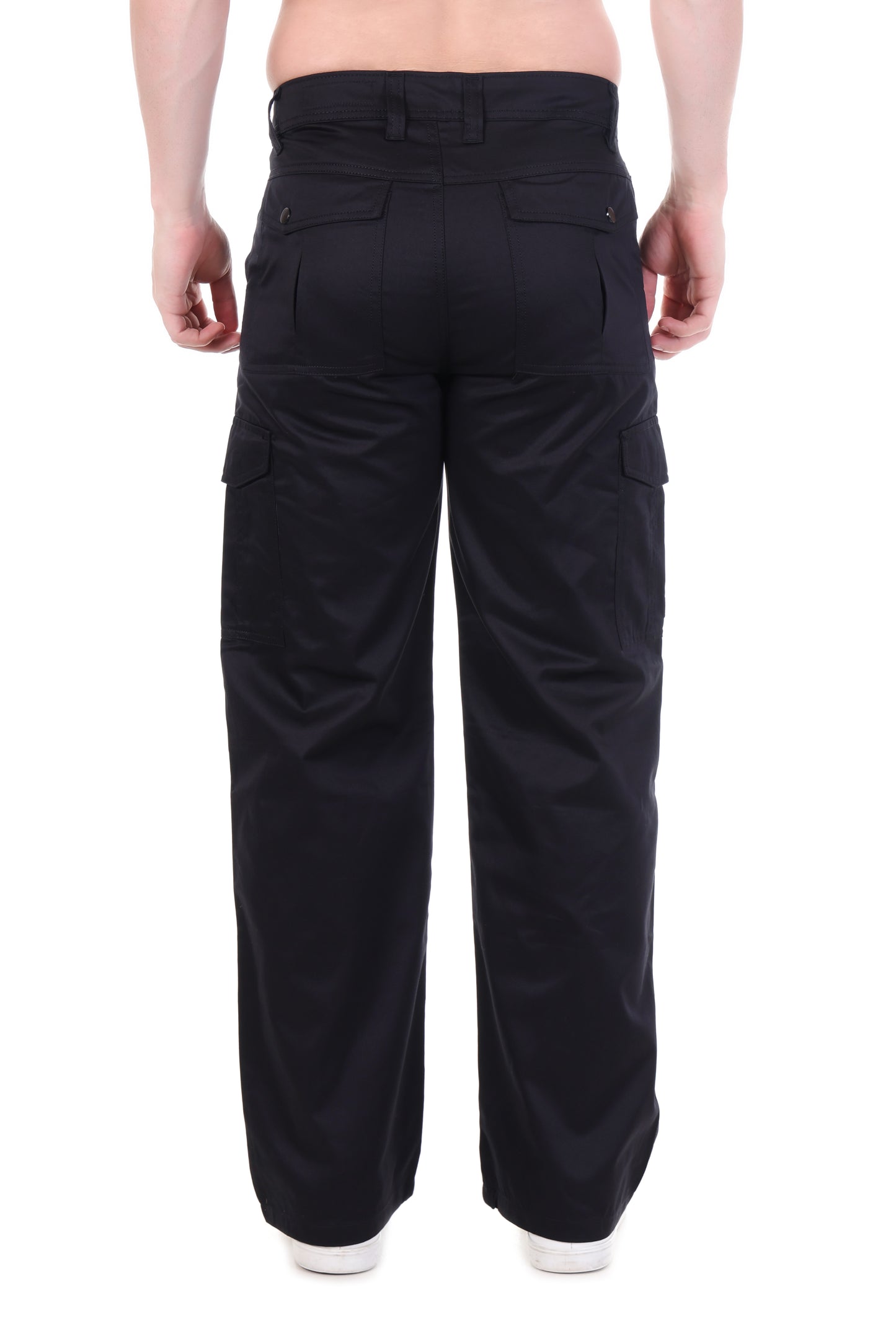 Men’s Loose Fit Classic Cargo Pants – Black