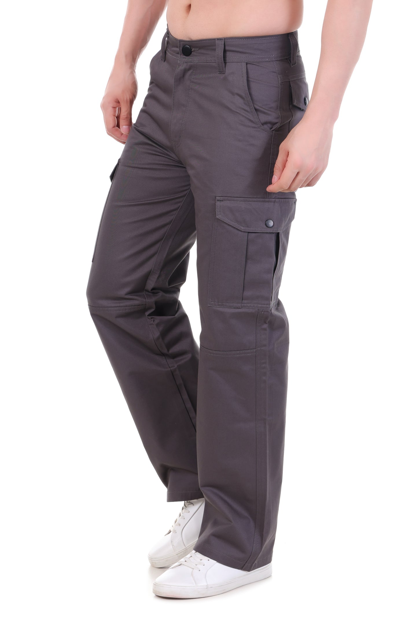 Men’s Loose Fit Classic Cargo Pants – Grey