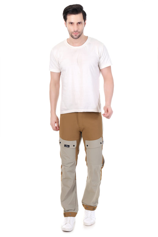Men’s Summer Trek Pants with Ventilation Brown Color
