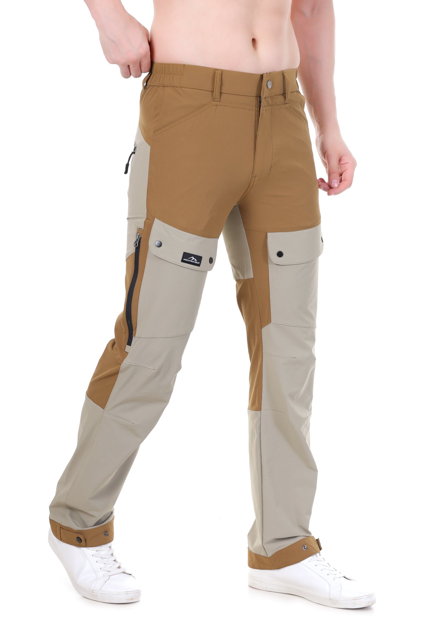 Men’s Summer Trek Pants with Ventilation Brown Color