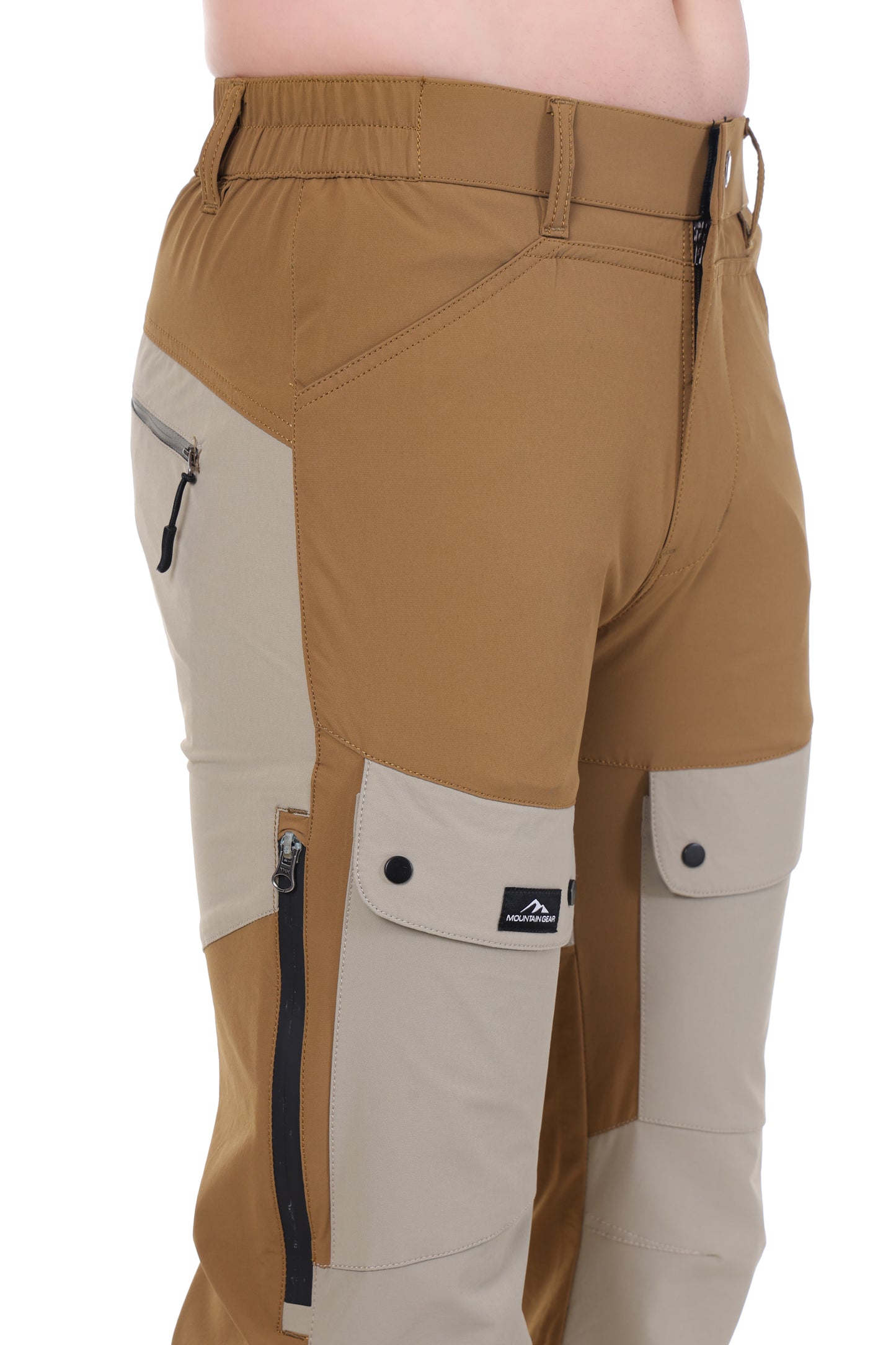 Men’s Summer Trek Pants with Ventilation Brown Color