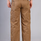 Men’s Loose Fit Classic Cargo Pants – Coffee Brown