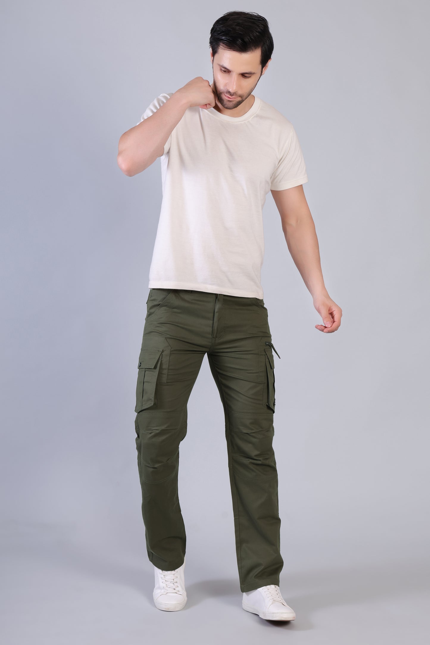 Men’s Premium 7-Pocket Cargo Pants – Buttoned Pocket Edition Olive