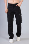 Multi-Pocket Outdoor Cargo Pants – Rugged Style Black