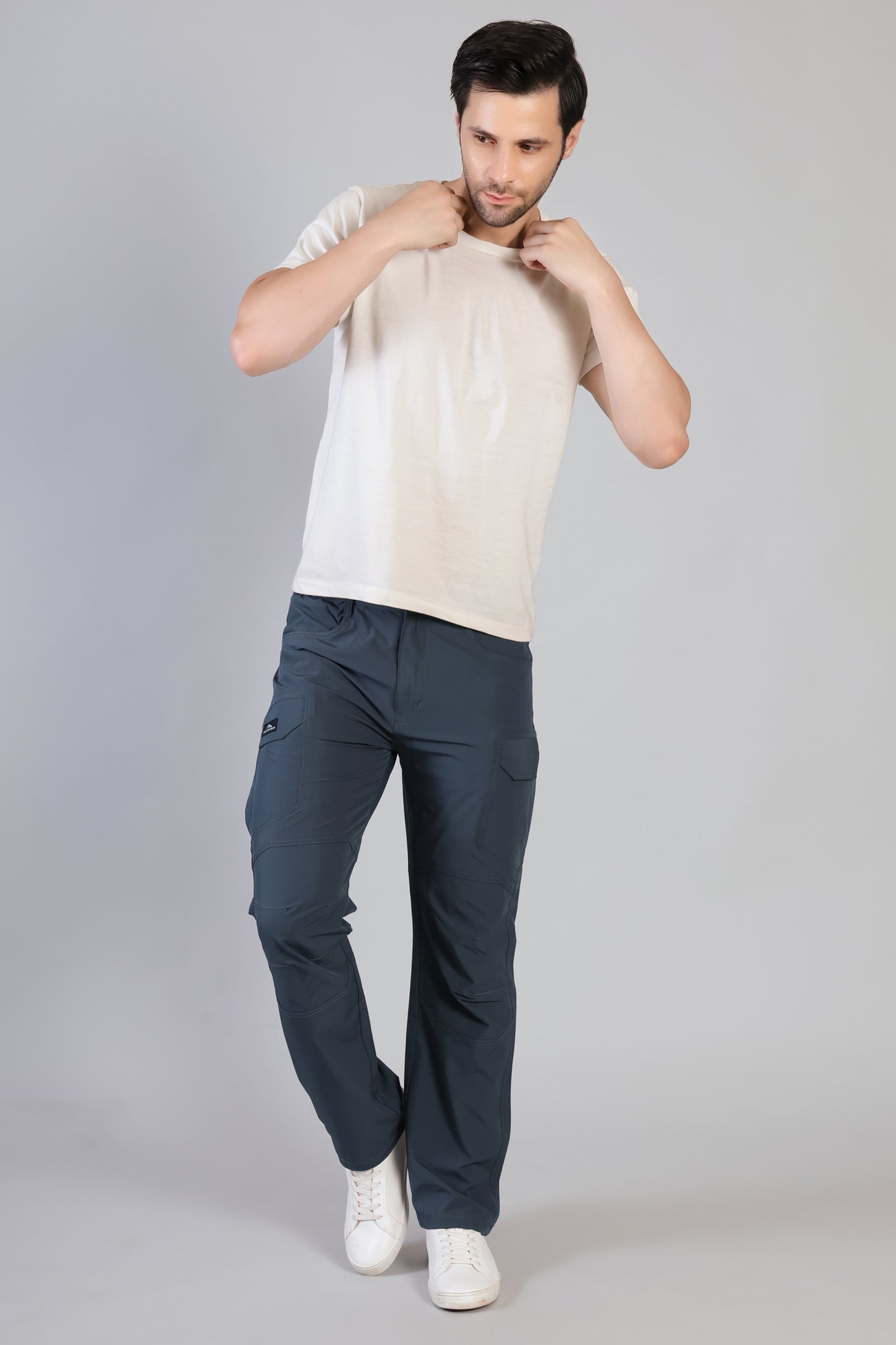 High-Performance Trekking Pants – Multi Pocket Comfort Tail Blue