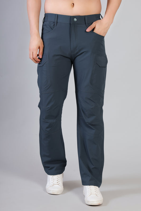High-Performance Trekking Pants – Multi Pocket Comfort Tail Blue