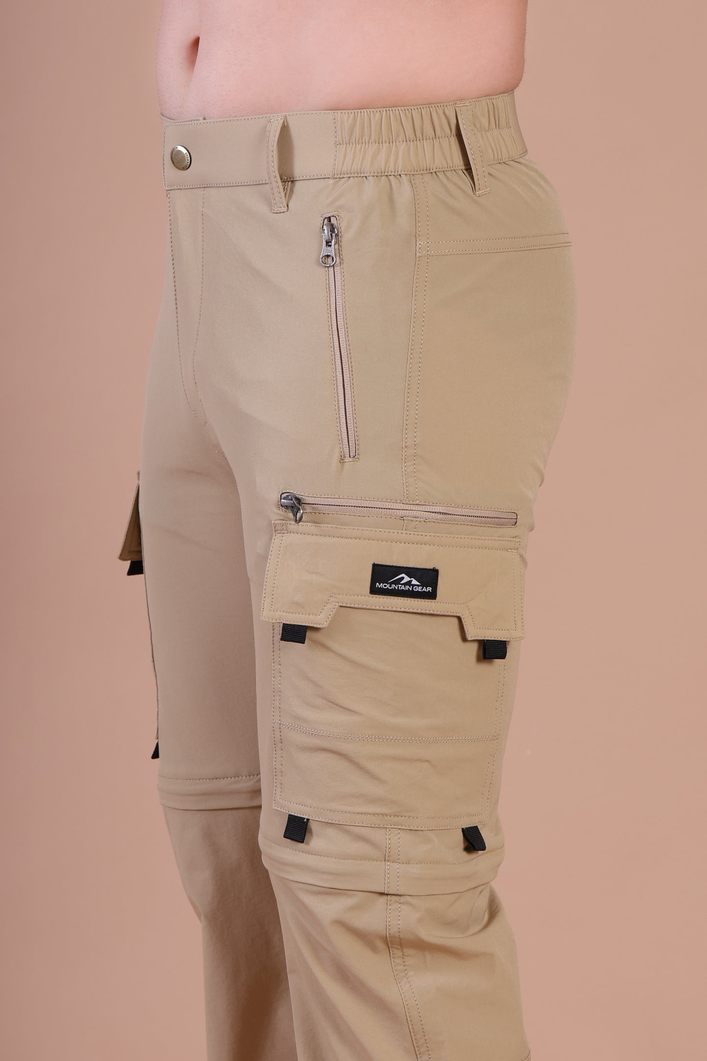 Convertible Trekking Pants – 6 Pocket Adventure Edition Beige