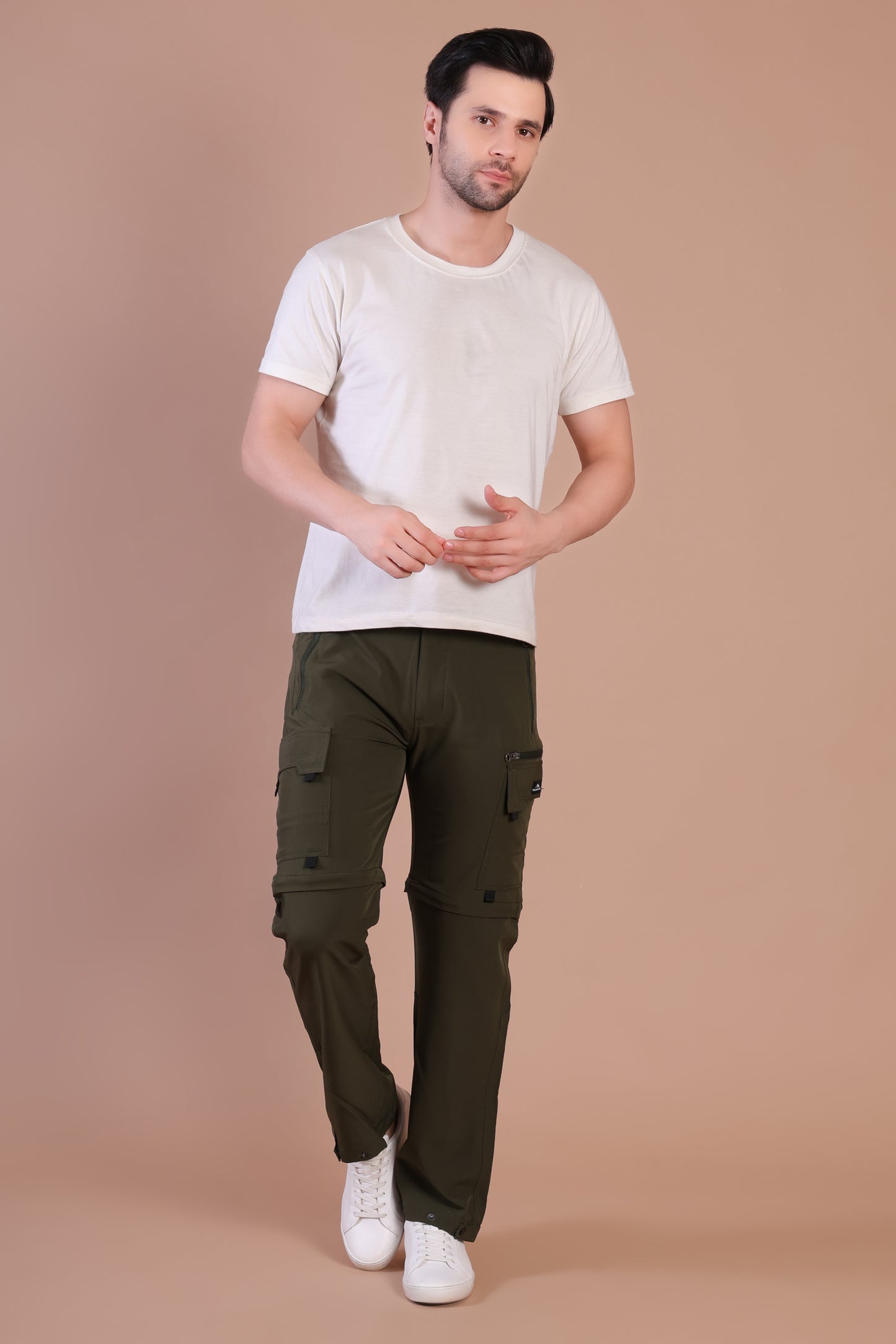 Convertible Trekking Pants – 6 Pocket Adventure Edition Deep Green