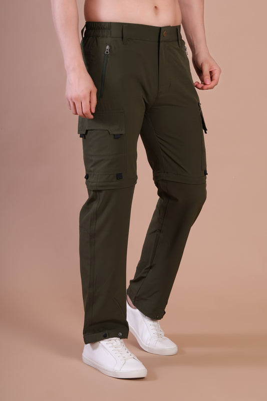 Convertible Trekking Pants – 6 Pocket Adventure Edition Deep Green