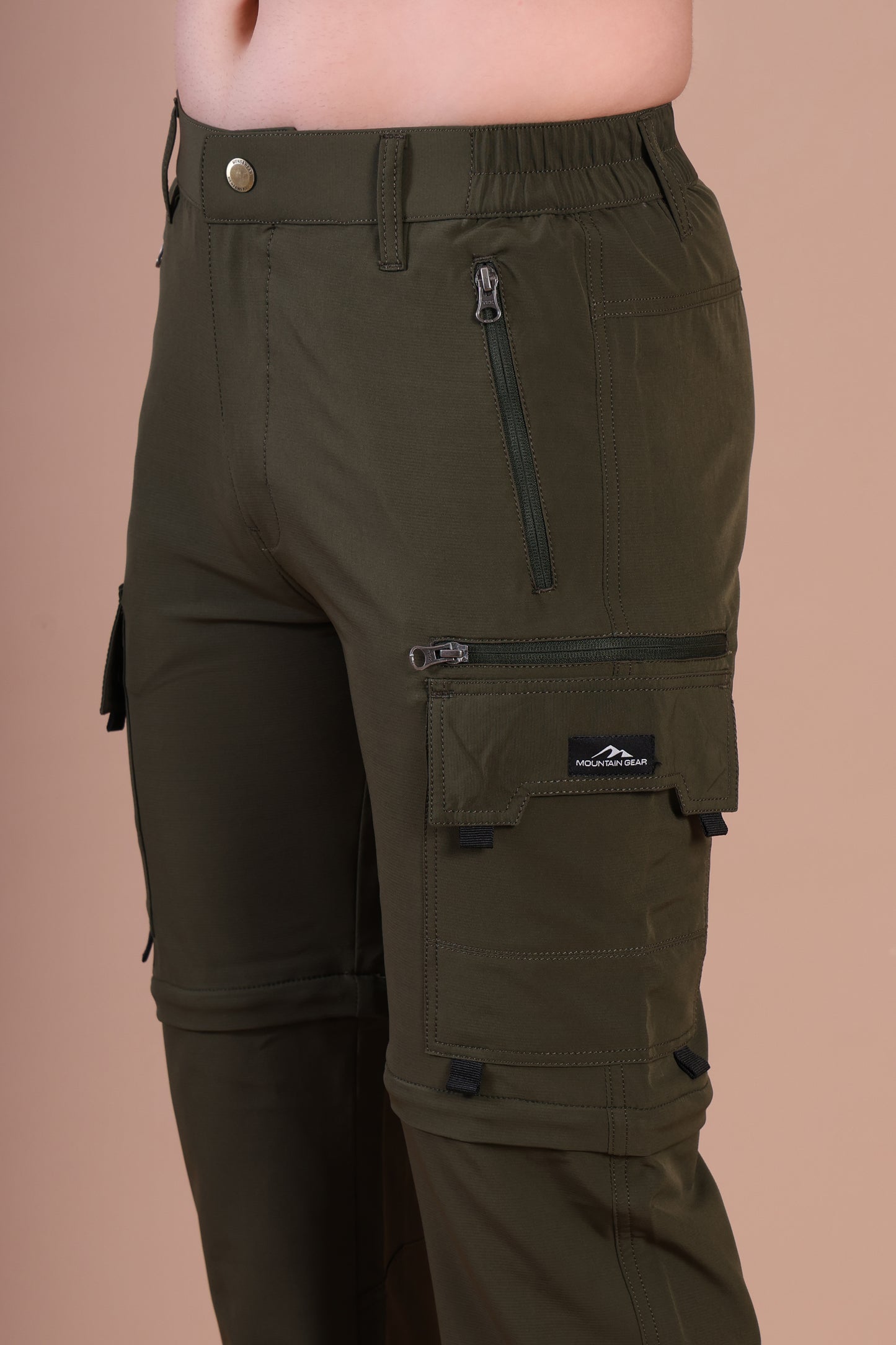 Convertible Trekking Pants – 6 Pocket Adventure Edition Deep Green