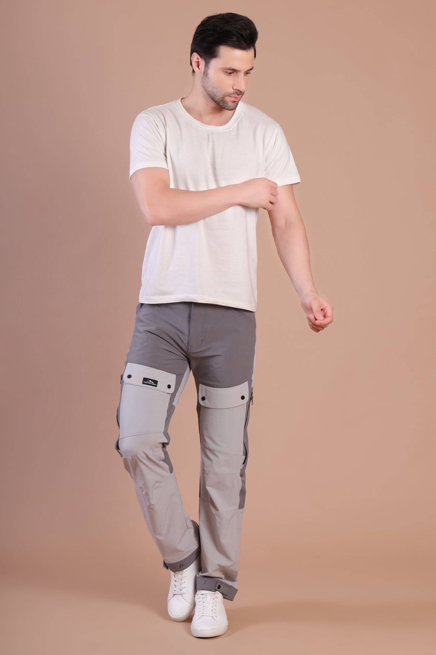 Men’s Summer Trek Pants with Ventilation Grey Color