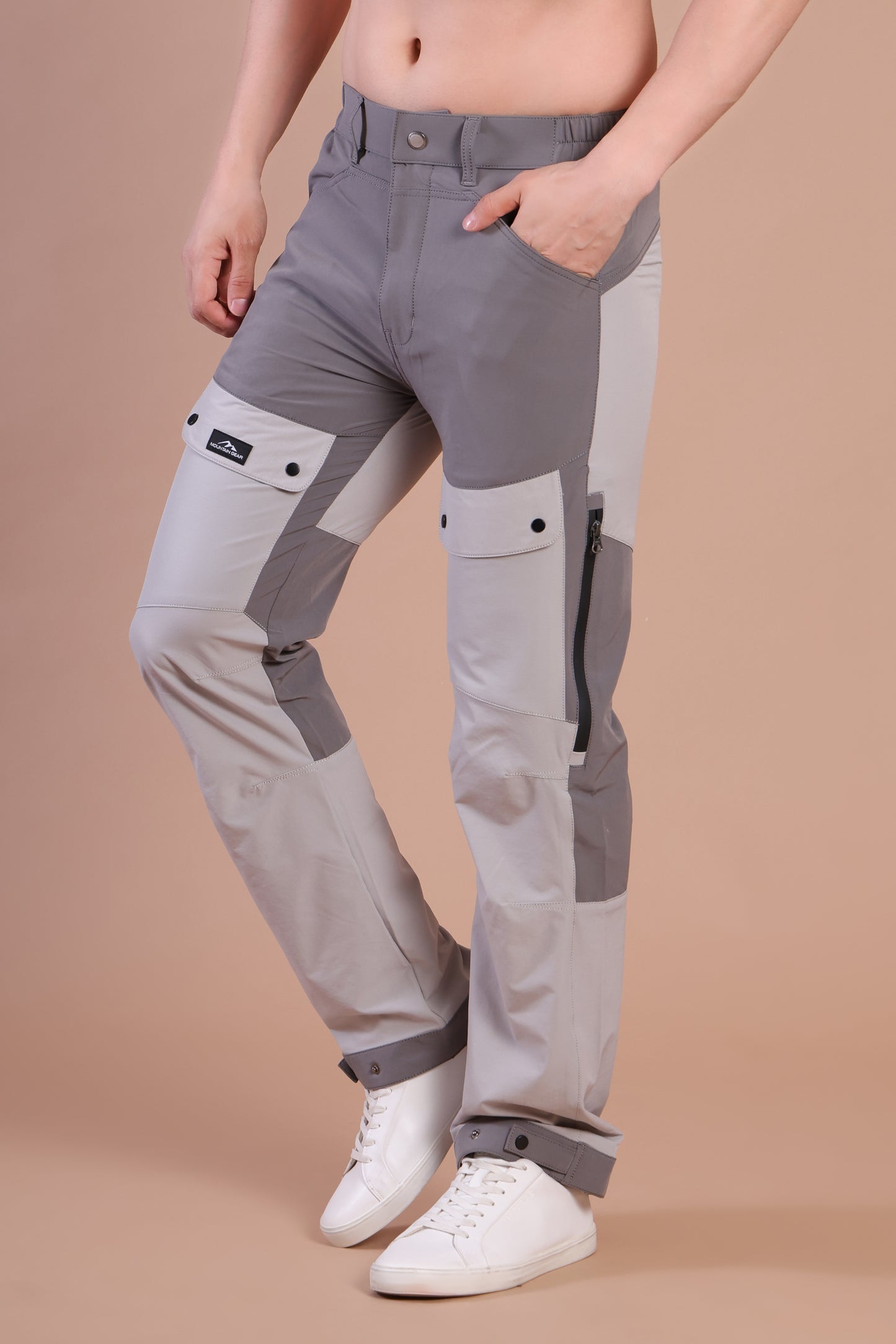 Men’s Summer Trek Pants with Ventilation Grey Color