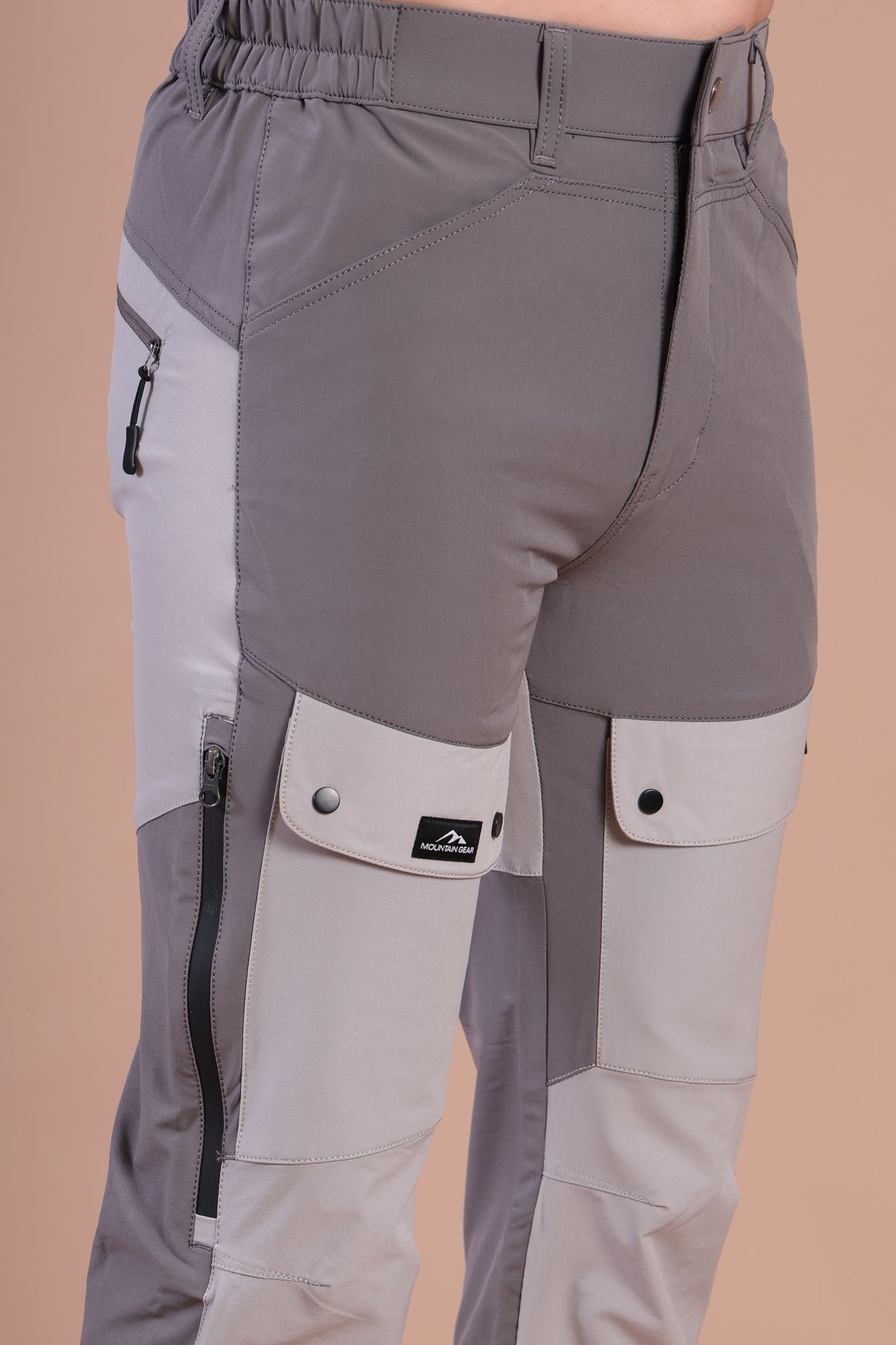 Men’s Summer Trek Pants with Ventilation Grey Color