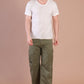 Loose Fit 6-Pocket Stretch Cargo Olive Green