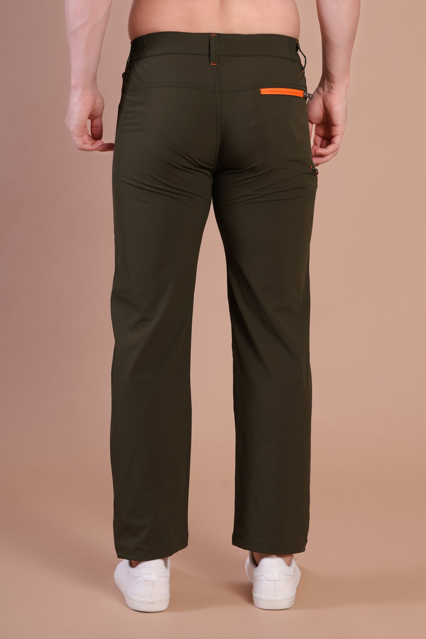 Lightweight Stretch Trekking Pant (Brown with Orange Zips)