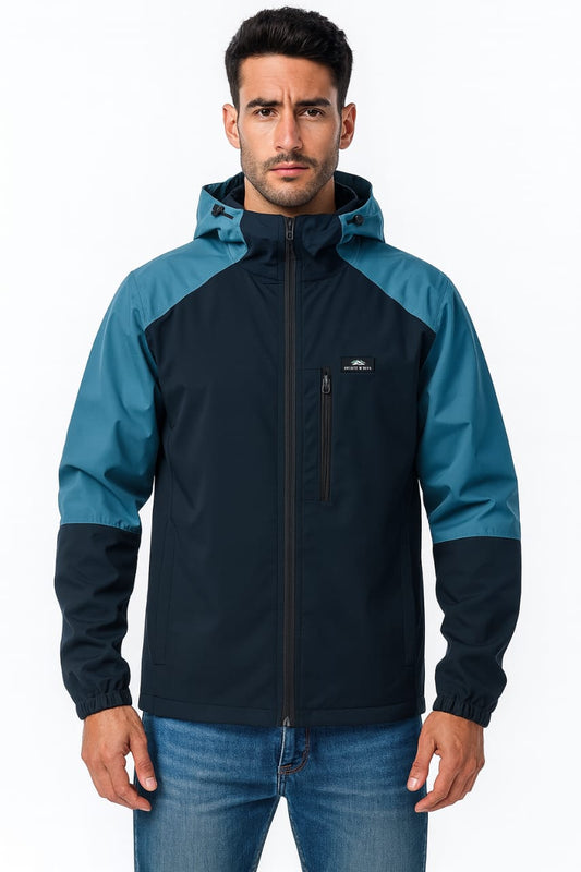 Dual-Tone Hooded Windcheater  Jacket – Wind & Water Resistant (Article 6)