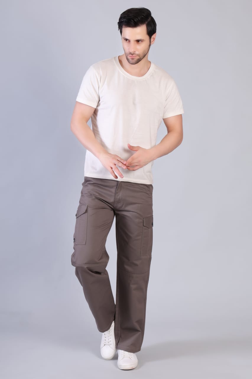 Men’s Loose Fit Classic Cargo Pants Dark Matty