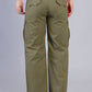 Loose Fit 6-Pocket Stretch Cargo Army green