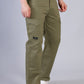 Loose Fit 6-Pocket Stretch Cargo Army green
