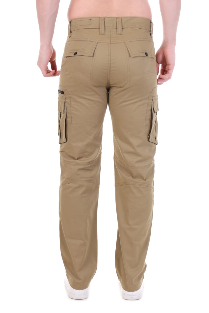 Men’s Premium 7-Pocket Cargo Pants – Buttoned Pocket Edition Beige
