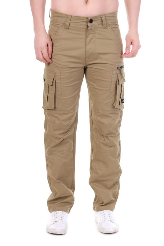 Men’s Premium 7-Pocket Cargo Pants – Buttoned Pocket Edition Beige